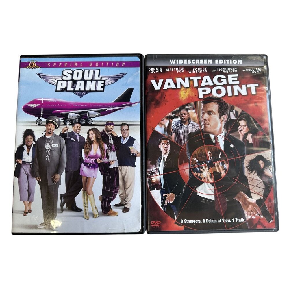 Movie Lot 2 DVDs Vantage Point Widescreen & Soul Plane Special Edition Pre-Owned
